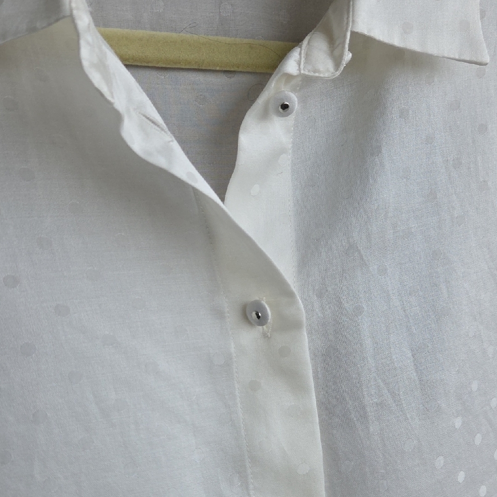 The Kooples Silk-Blend Jacquard Dot Top - Picture 5 of 7